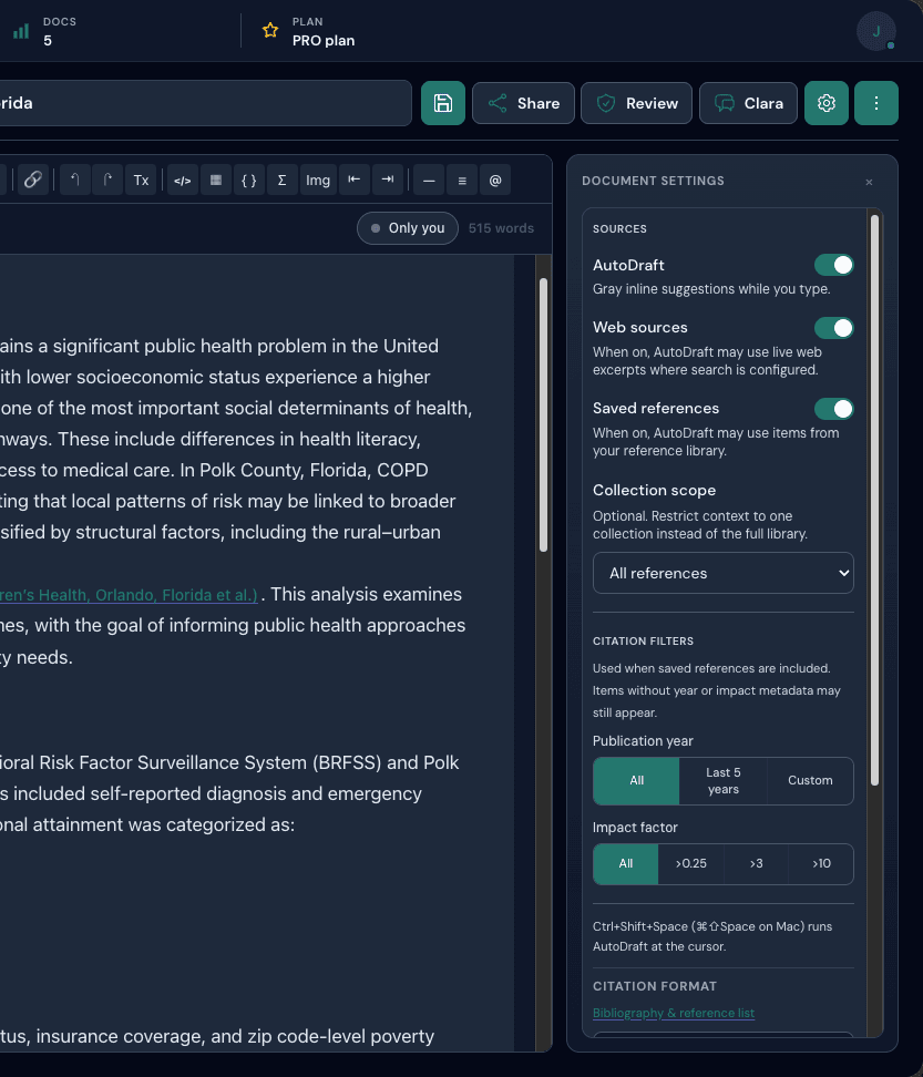 Drafting and suggestion controls